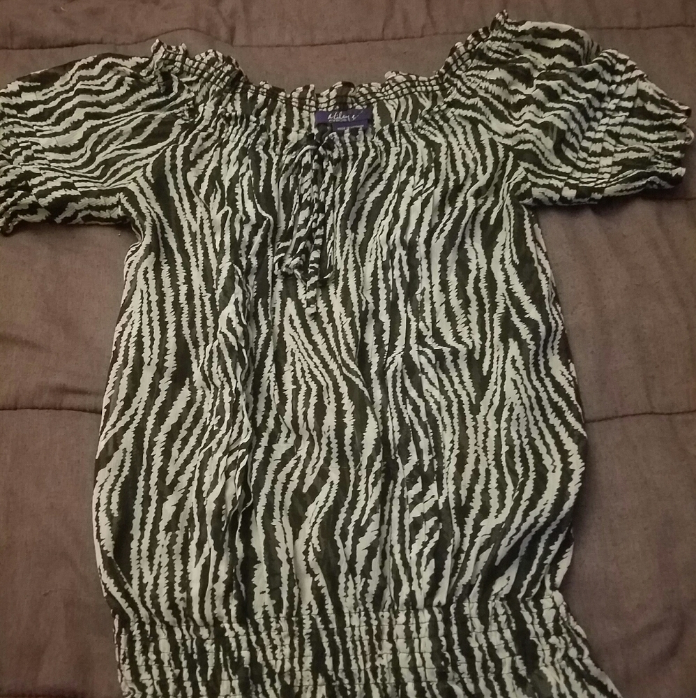 💟 Zebra print blouse